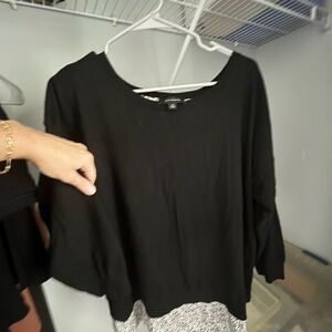 Ann Taylor Elegant Black Blouse